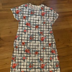White patterned Maria long dress